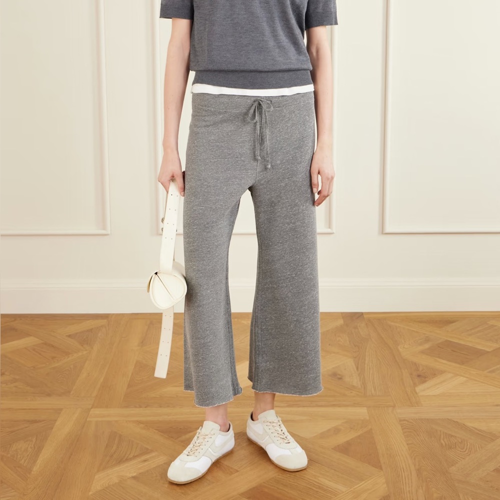NILI LOTAN GRAY KIKI SLOUCH CROP SWEATPANTS SIZE SMALL